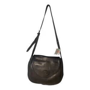 Delane Canada Black Leather Shoulder Bag
